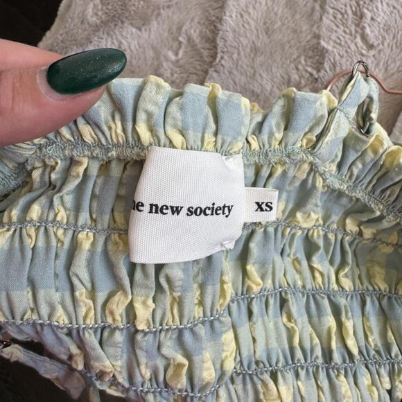 The New Society Green and Yellow Gingham Dress - Picture 5 of 6